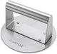 OVOQE 6.2 Inch Heavy Duty Stainless Steel Smash Burger Press, round Stainless Steel Professional Burger Smasher/Hamburger Patty Maker, Griddle Accessories Kit for Flat Top Grill, Rust-Free Easy Clean.
