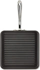 HA1 Hard Anodized Nonstick Grill 11X11 Inch Oven Broiler Safe 350F Pots and Pans, Cookware Black