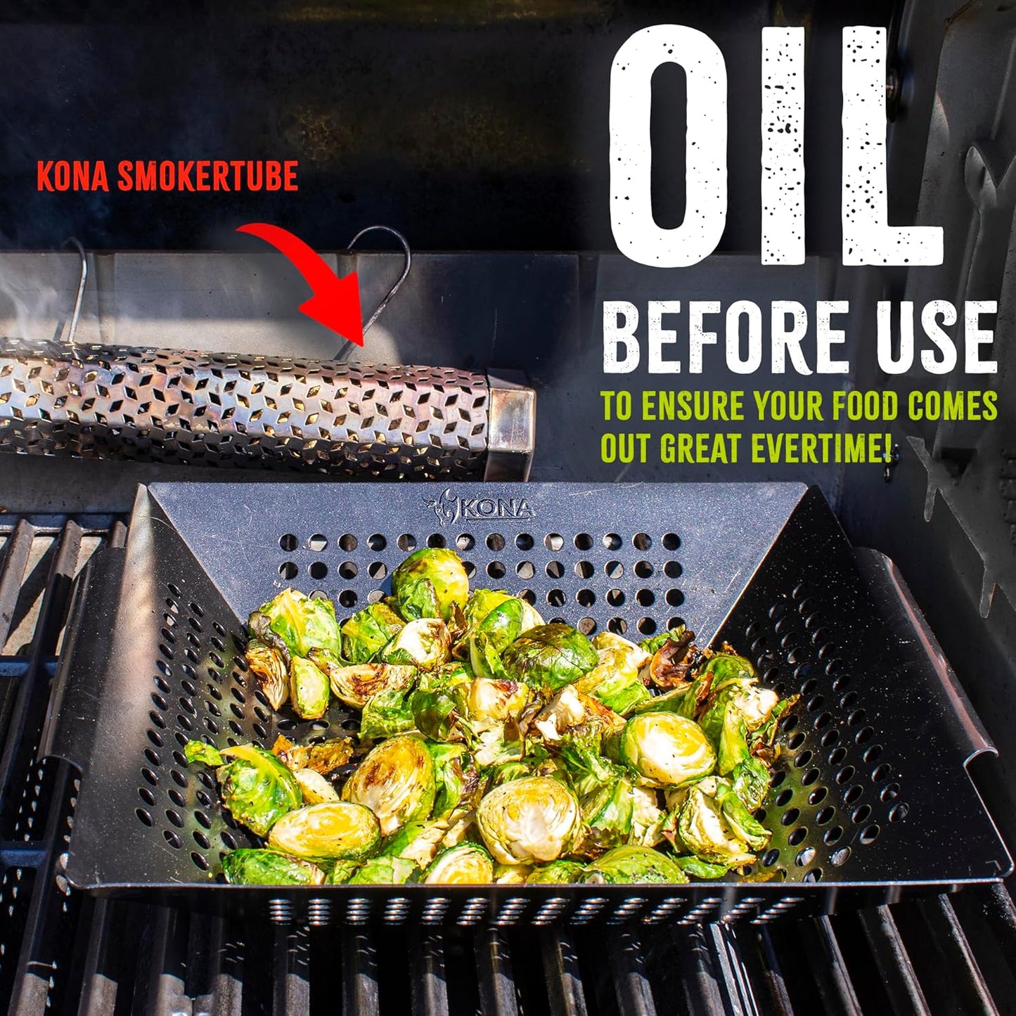 Grill Grilling Basket Set - Premium Accessories for Outdoor Grill - Perfect for Veggies and More! Enhance Your BBQ Experience with This Heavy-Duty Grill Basket - Includes Bonus Gift: Wooden Scraper - Must-Have  Grill Accessories for Grilling Enthusiasts