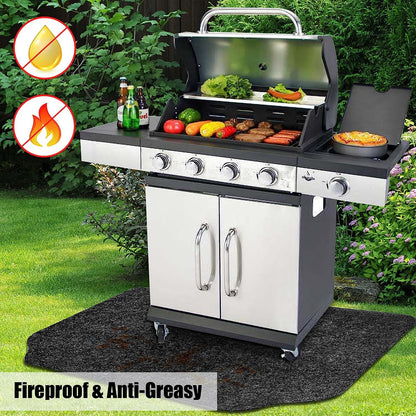 36 X 50 Inches under the Grill Protective Deck and Patio Mat, under Grill Floor Mats to Protect Deck, BBQ Mat for under BBQ, Absorbent Oil Pad Protector for Deck & Patio