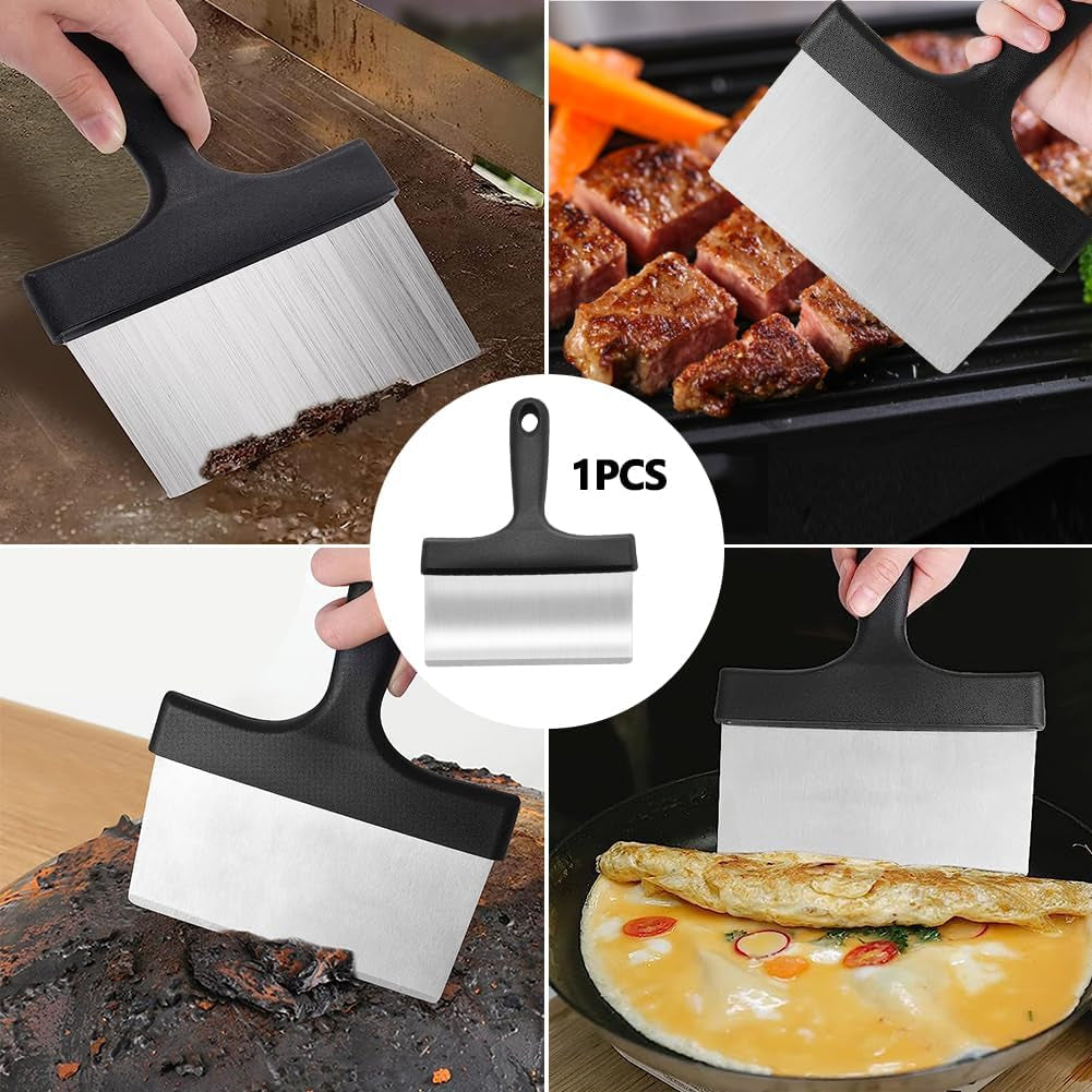 18Pcs Griddle Cleaning Kit for Blackstone, Heavy Duty Flat Top Grill Cleaning Kit, Include Handle, Cleaning Bricks, Scrubber Brush, Scouring Pads, Griddle Grill Scraper, Blackstone Cleaner for Griddle