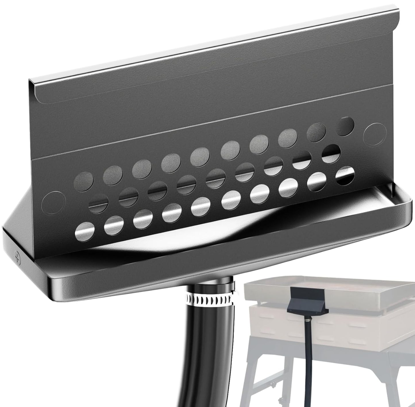 Rear Grease Drainage Funnel for Blackstone Grease Catcher Upgrade, Blackstone Grease Trap with Integrated Grease Gate Replace Grease Cup for Liners Saving, Blackstone Griddle Accessories, Reusable