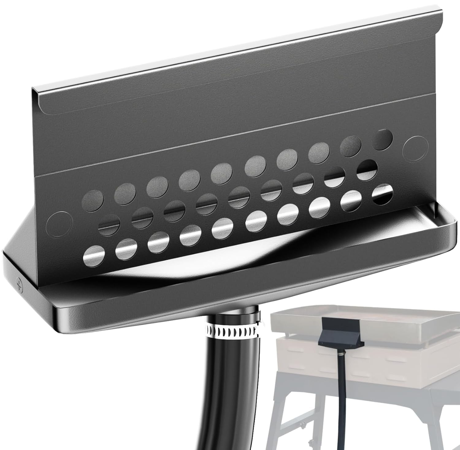 Rear Grease Drainage Funnel for Blackstone Grease Catcher Upgrade, Blackstone Grease Trap with Integrated Grease Gate Replace Grease Cup for Liners Saving, Blackstone Griddle Accessories, Reusable