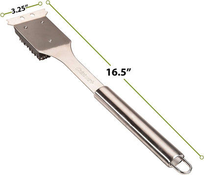 CCB-5014 BBQ Grill Cleaning Brush and Scraper, 16.5", Stainless Steel, 16. 5