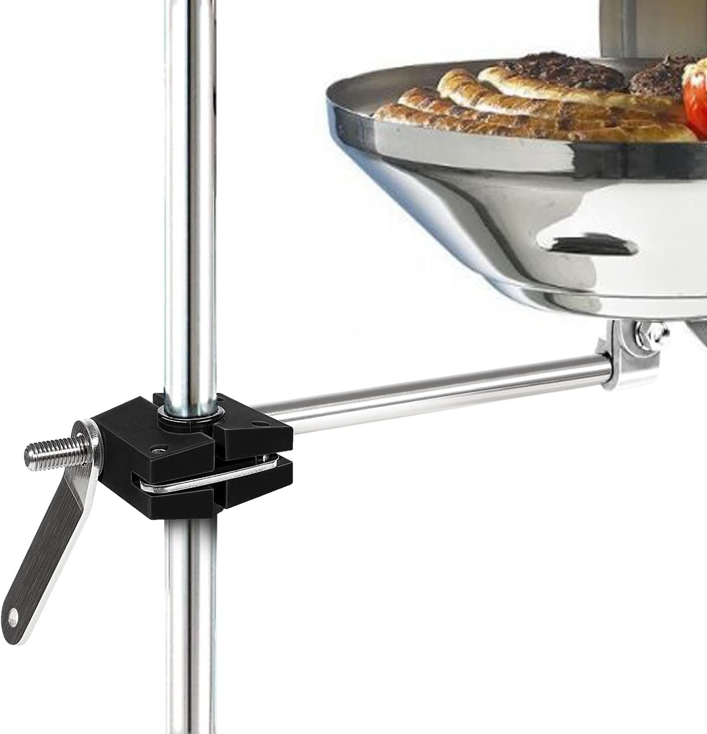 Round Rail Grill Mounting Hardware Kit for Standard 7/8" or 1" Rails, Compatible with All Magma Marine Kettles Grill A10-080