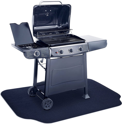 Image of under the Grill Protective Deck and Patio Mat, 36 X 56 Inches,Black