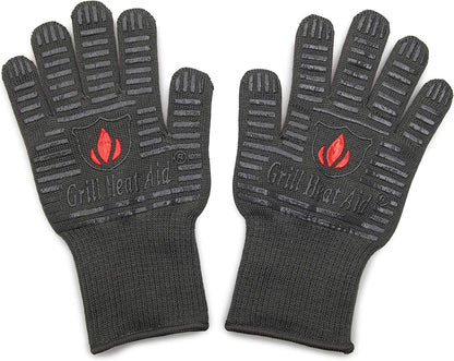 BBQ Gloves Heat Resistant 1,472℉ Extreme. Kitchen Dexterity Handle Oven Cooking Hot Food on Cast Iron, Baking, Barbecue, Smoker. Multi-Purpose Fireproof Indoor Outdoor Use Men & Women.