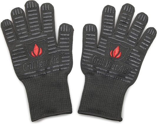 BBQ Gloves Heat Resistant 1,472℉ Extreme. Kitchen Dexterity Handle Oven Cooking Hot Food on Cast Iron, Baking, Barbecue, Smoker. Multi-Purpose Fireproof Indoor Outdoor Use Men & Women.