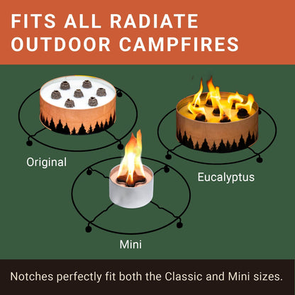 Radiate - Campfire Trivet - Turn Your Campfire into a Tabletop Experience - Metal Holder Campfire and Campfire Mini - Powder-Coated Steel - 13.4" Diameter