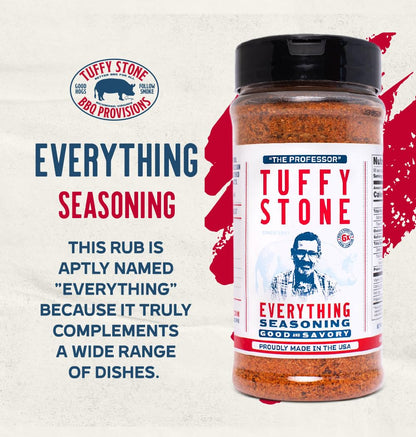 Tuffy Stone Everything Seasoning | 6X World Barbecue Grand Champion | All-Purpose BBQ Spice Rub | Versatile Seasoning | 6.95 Oz Shaker