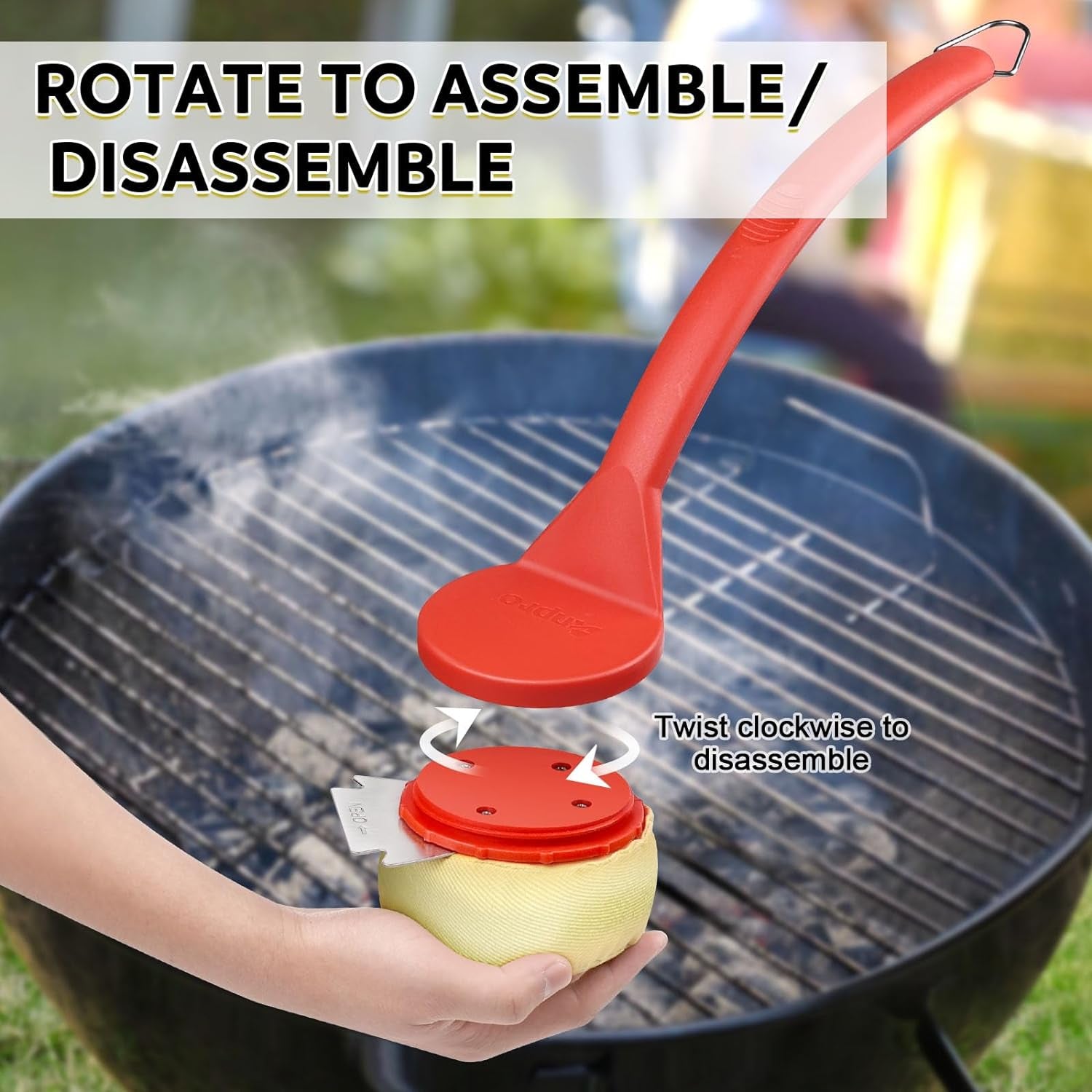 Grill Brush and Scraper Bristle Free - BBQ Grill Brush Bristle Free for Outdoor Grill,Grill Steam Cleaner Brush,Unique Nique V-Shaped Bristle Free Grill Brush for Gas/Porcelain Coated Grates