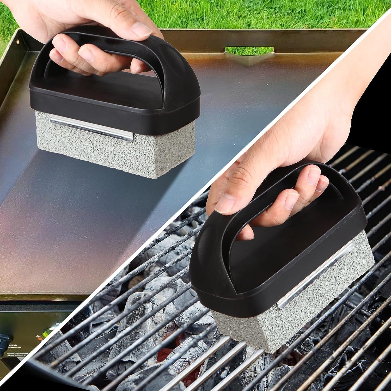 Upgraded Griddle Cleaning Kit for Blackstone 18 Pieces Flat Top Grill Accessories Cleaner Tool Set with Scraper, Heat-Resistant Silicone Spatula Mat with Hanger, Cleaning Brick, Scouring Pads