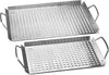 76630 Stainless Steel Grill Topper Grid, Set of 2, 11"X7" and 11"X17"