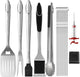 BBQ Tools Grill Tools Set, 15PCS Heavy-Duty Stainless Steel Grill Tools Grilling Accessories, 18 Inches Grill Accessories Grilling Gifts for Men