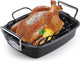 Cook N Home Nonstick Roasting Pan Bakeware Roaster with Rack, 17X13-Inches, Black