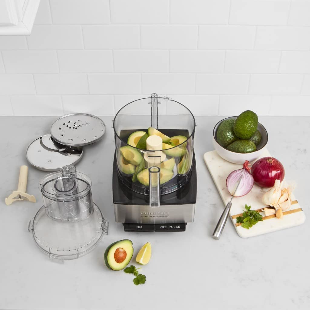 Food Processor 14-Cup Vegetable Chopper for Mincing, Dicing, Shredding, Puree & Kneading Dough, Stainless Steel, DFP-14BCNY