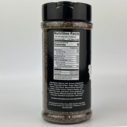 Smoke Trails BBQ BRISKET RUB | BBQ Rub for Texas Brisket by Steve Gow | Great on Brisket, Beef Short Ribs, Steaks, and More
