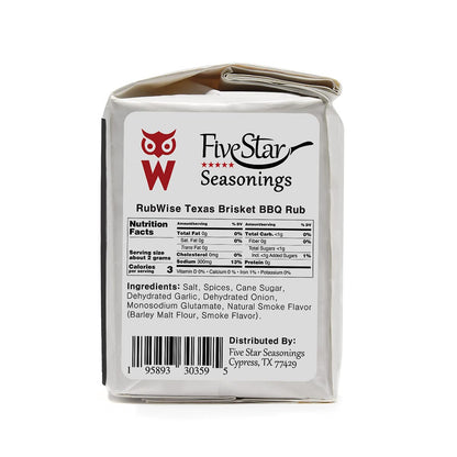 Texas Style Hickory Rub & Brisket Rub by Rubwise | BBQ Rub & Spices for Smoking & Grilling | Dry Rubs | Great on Brisket, Steaks, Ribs, Burgers, Chicken, Pork & Turkey (1Lb Each)