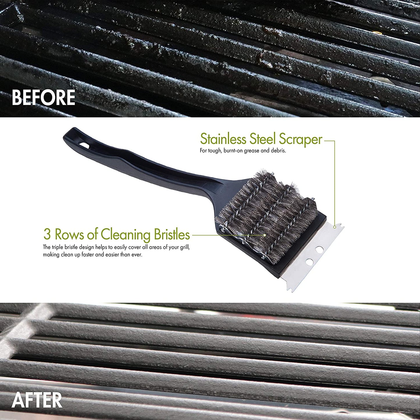 CCB-100 Triple Bristle Grill Cleaning Brush