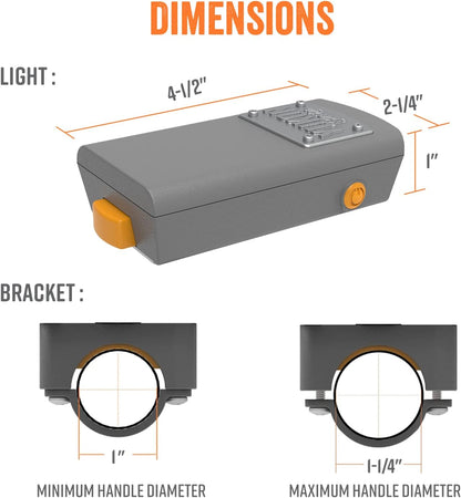 ™ Bright BBQ LED Grill Handle Light, Patent Pending Rechargeable LED Light Fits Most Outdoor Grills, Water + Heat Resistant, Perfect BBQ Grill Gift, BBQ Gift, Perfect for Blackstone & Weber