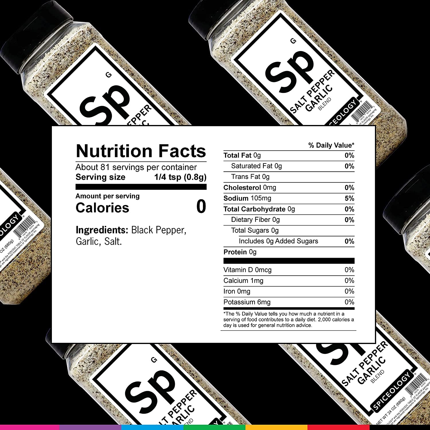 Spiceology - Salt Pepper Garlic - SPG - Use On: Steak, Chicken, Hamburgers, Brisket, Turkey, Stew - BBQ Rub - Seasoned Salt - Spices and Seasonings - Grill Seasoning