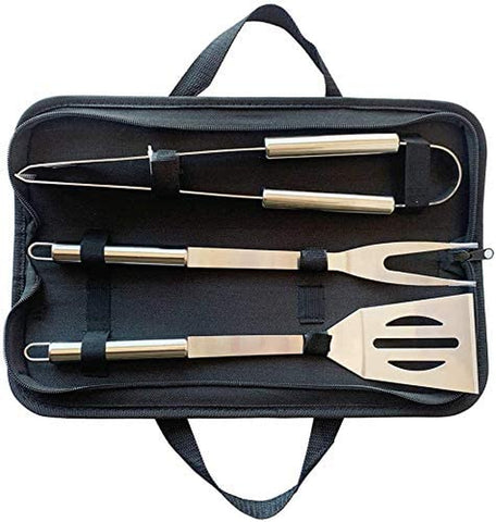 Image of BBQ Grilling Tools Set - Stainless Steel Grilling Accessories with Free Portable Bag. (3PCS)