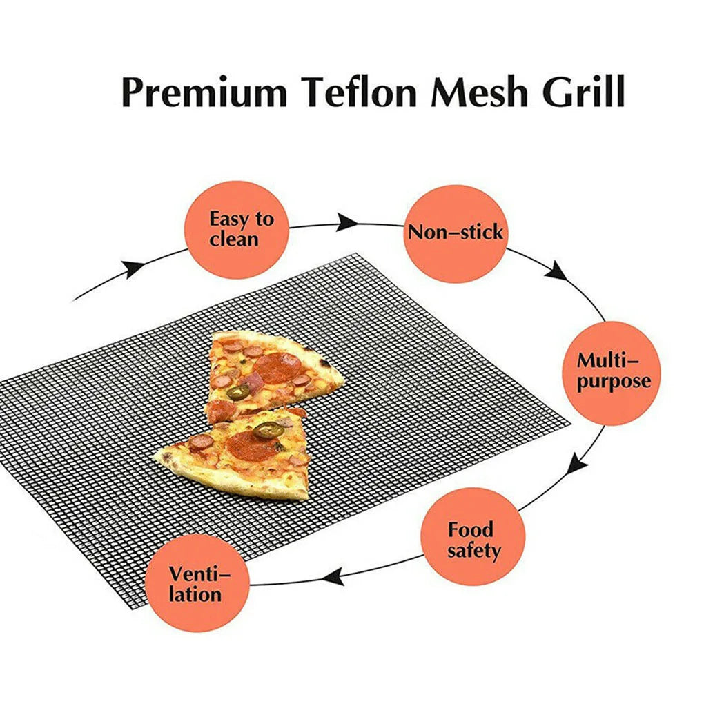 Barbecue Grilling Mat Replacement Mesh Wire Net Non-Stick Grilling Mesh Pads Outdoor Activities Cook Reusable BBQ Accessories
