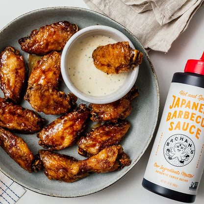 Bachan'S Variety Pack Japanese Barbecue Sauce, (1) Original (1) Hot and Spicy, BBQ Sauce for Wings, Chicken, Beef, Pork, Seafood, Noodles, and More. Non GMO, No Preservatives, Vegan, BPA Free