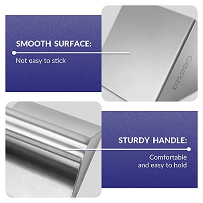 Geesta Smash Burger Press – Heavy Duty Stainless Steel Grill Press Steak Weight – Dishwasher Safe 5.5 Inch Non-Stick Burger Smasher for Blackstone Flat Top Griddle Grill Cooking