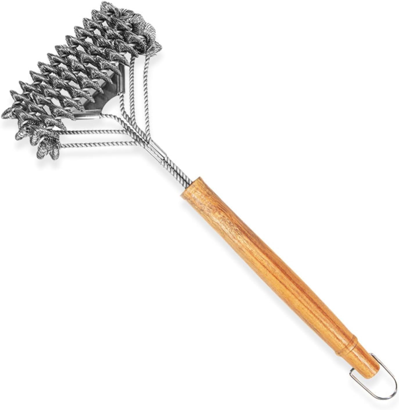 BBQ-AID Grill Brush for Outdoor Grill Bristle Free - 18" BBQ Brush for Grill Cleaning Kit - Safe BBQ Grill Cleaner Brush and Scraper - Stainless Grill Cleaning Brush for Any Grill, Grill Accessories