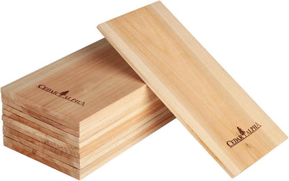 12 Pack Premium Cedar Planks for Grilling Salmon, Meat Fish and Veggies. Adding Extra Smoke and Flavor, Soaking Fast, Easy to Use Cedar Grilling Planks (11"X5.5", Natural Cedar Wood)