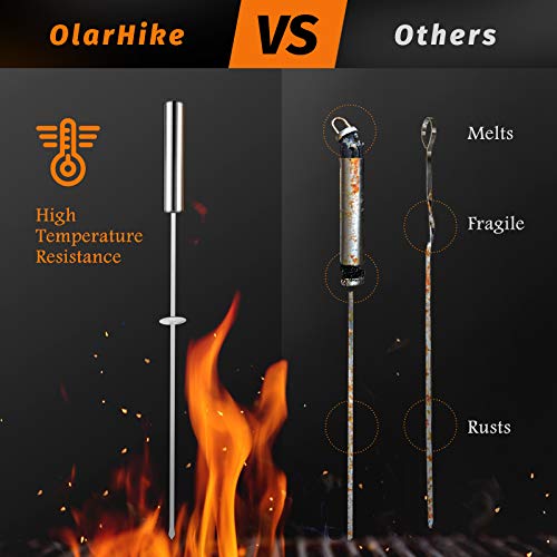 OlarHike Grilling Accessories BBQ Grill Tools Set, 25PCS Stainless Steel Grilling Kit for Smoker, Camping, Kitchen, Barbecue Utensil Gifts for Men Women with Thermometer and Meat Injector