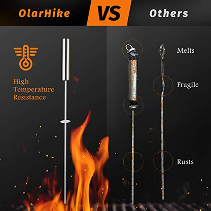 OlarHike Grilling Accessories BBQ Grill Tools Set, 25PCS Stainless Steel Grilling Kit for Smoker, Camping, Kitchen, Barbecue Utensil Gifts for Men Women with Thermometer and Meat Injector