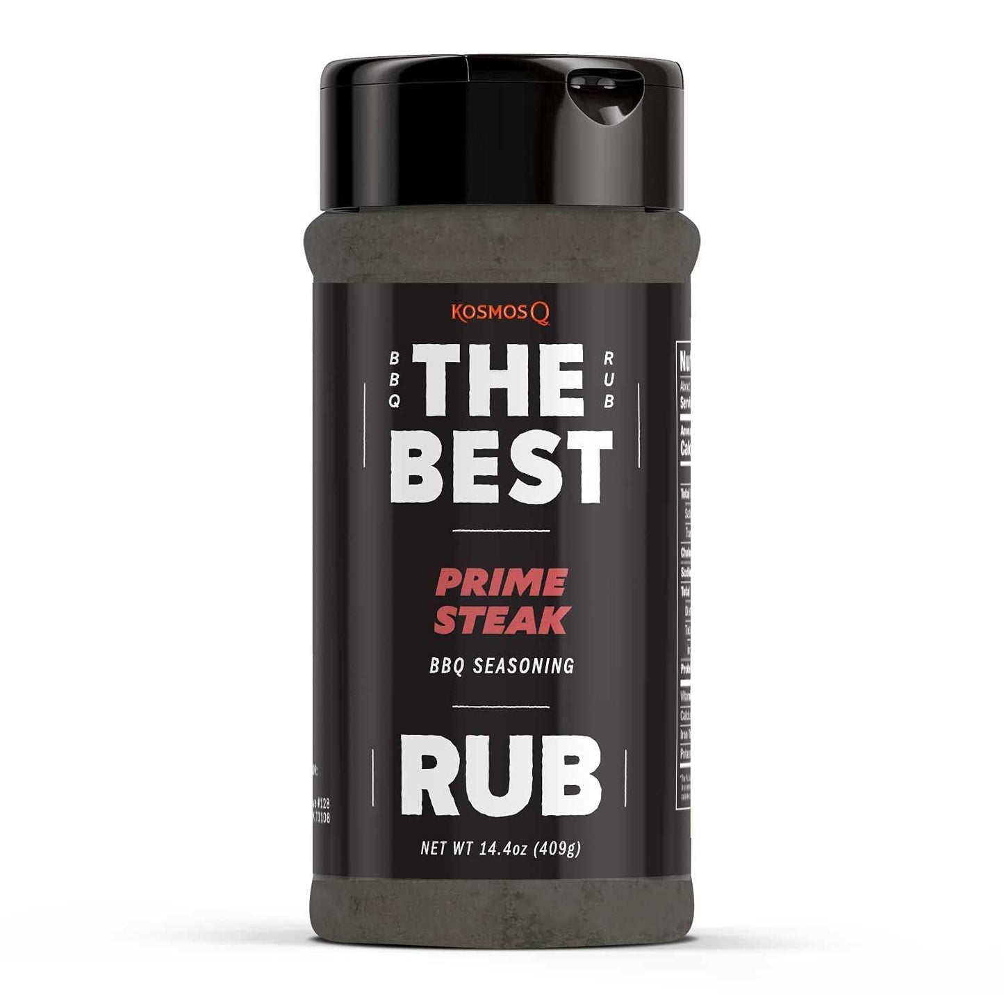 Kosmos Q the Best Prime Steak Rub - BBQ Meat Dry Rub & Prime Steak Seasoning - Use on Steak, Ribs, Pork Chops, Chuck Roast & Beef Brisket (14.4 Oz)
