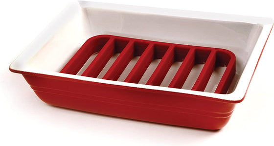 Norpro, Red Rectangle Silicone Roasting Rack, 1 EA