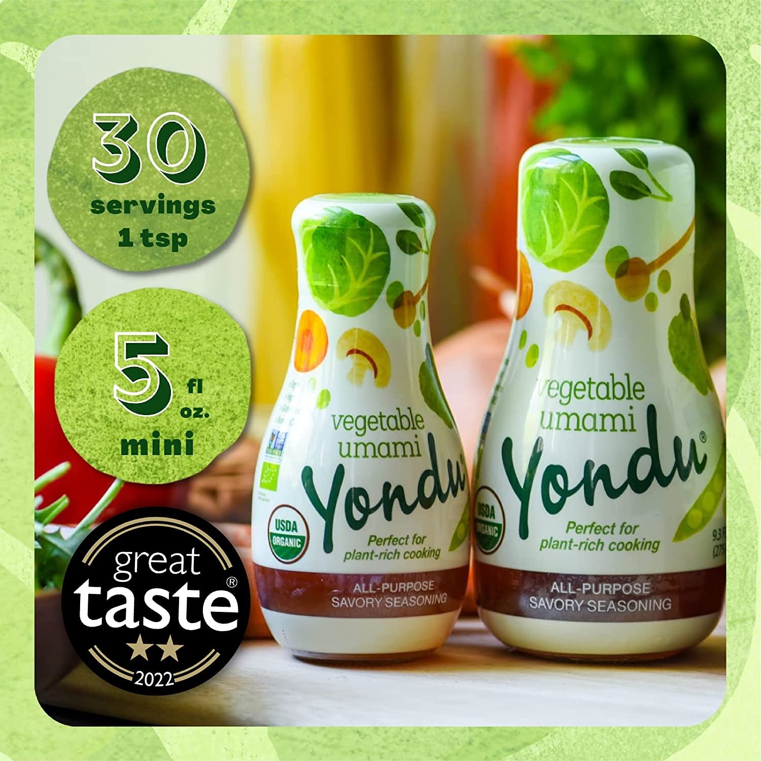 Yondu Vegetable Umami - Premium Umami Seasoning Sauce - Vegan - Organic - Gluten Free - Nongmo - No Added MSG - Great for Soups, Stir-Fries & Sauces (5.1 Fl Oz (Pack of 1))