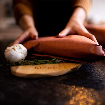 Pink Butcher Paper Roll with Dispenser Box - 17.25 Inch by 175 Foot Roll of Food Grade Peach BBQ Butcher Paper for Smoking Meat - Unbleached, Unwaxed and Uncoated Kraft Paper Roll - Made in the USA