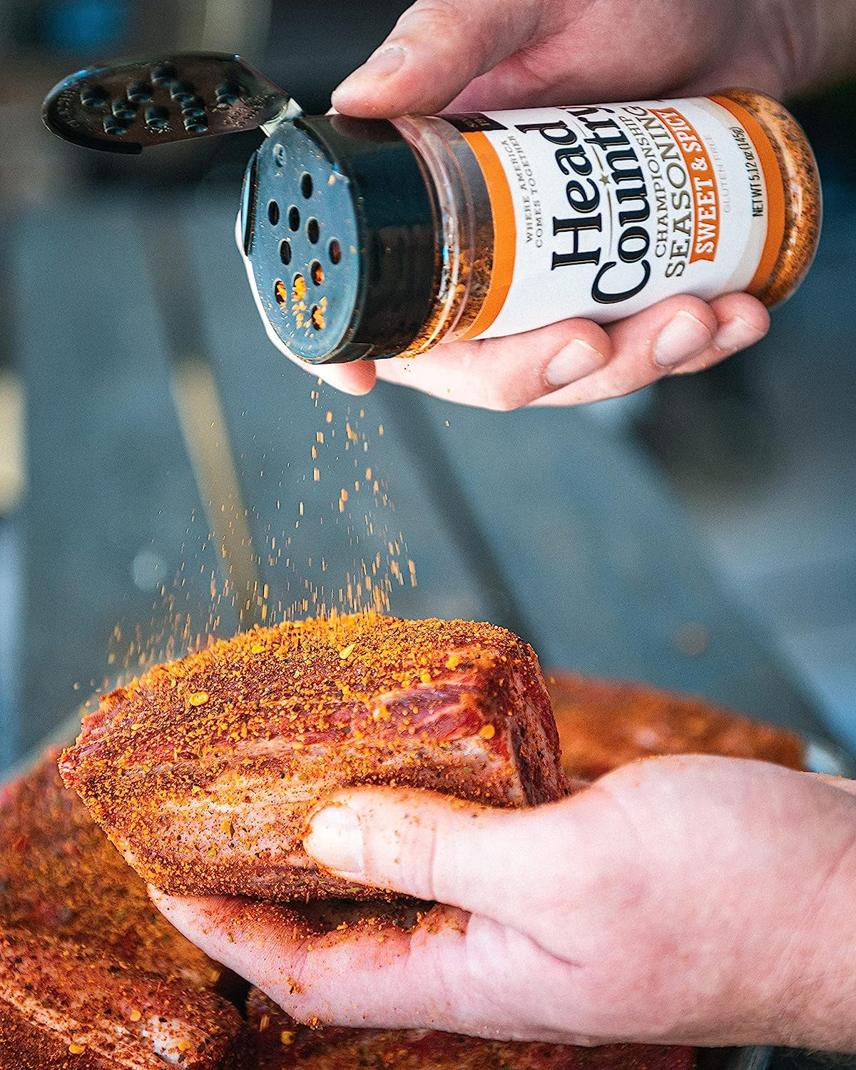 Head Country Bar-B-Q Championship Seasoning, Sweet & Spicy | Gluten Free, MSG Free Barbecue Seasoning with No Allergens | Sweet, Smoky Dry Rub Great on BBQ Chicken, Pork & Ribs | 5.12 Ounce, Pack of 1