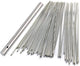 Bigotters Barbecue Skewers, 100PCS Skewers for Grilling Stainless Steel Skewers BBQ Needle Sticks Metal Skewers for Meat Shrimp Chicken Vegetable Outdoor Cooking