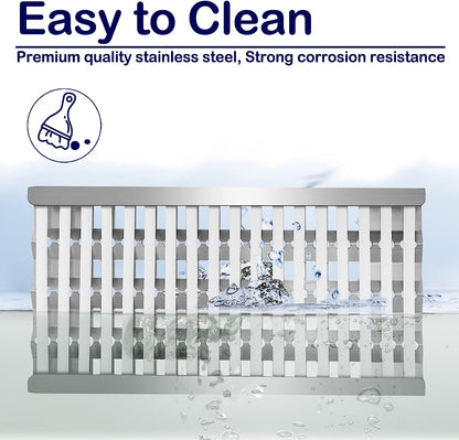 Grill Heat Plate Shield BBQ Ceramic Rod Complete Radiant Tray Replacement Parts for DCS 27DBQ, 27DBR, 27DSBQ, 27FSBQ, 36DBQ, 48DBQ, BGA27-BQ, BGB36-BQARN, BGB48-BQARL, Stainless Steel Gas Burner Cover