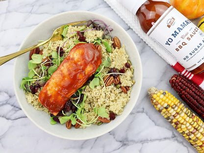 Keto Barbecue BBQ Sauce by Yo Mama'S Foods – (Pack of 4) - No Sugar Added, Low Carb, Vegan, Gluten Free, Paleo Friendly, and Made with Whole Non-Gmo Tomatoes!