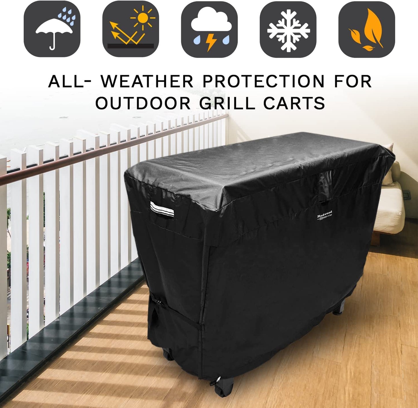Cover for Keter Unity XL, Portable Prep Tables and Flat Top Grills. Must Have BBQ, Grilling and Outdoor Cooking Accessory. Breathable, Waterproof, UV and Weather Resistant - 55" X 24" X 33.5"