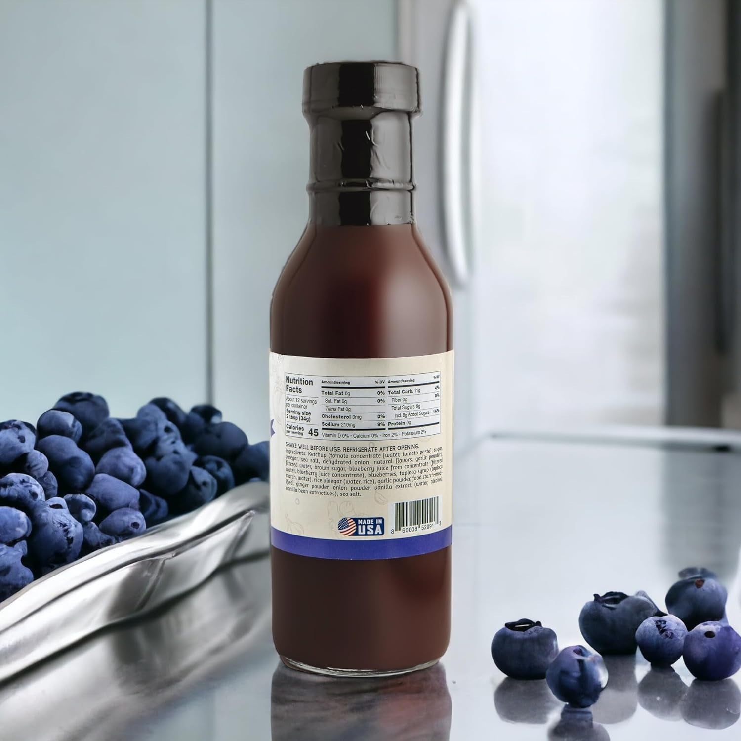 Uncle Clarence Original BBQ Sauce Made with Blueberries 2 Pack All Natural Barbecue Sauce Non GMO, No Preservatives, Vegan Great for Pork, Chicken, Beef, Vegetables