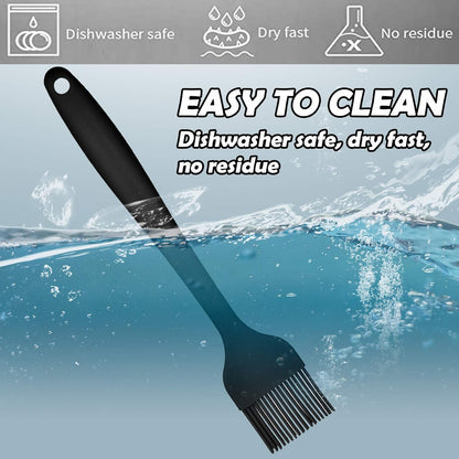 2 in 1 Silicone Basting Brush Spatula, Food Grade Spread Oil Brush, Heat Resistant BBQ Brush Pastry Spatula for Baking