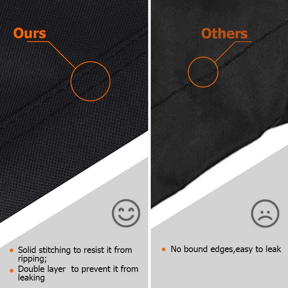 round Grill Cover-19.5"(Dia) 32"(Tall) Water Proof Heavy Duty Outdoor Canvas BBQ Grill Cover Dome Smoker Cover for George Foreman Gfo3320 Gfo240 or Similar Size Grills.