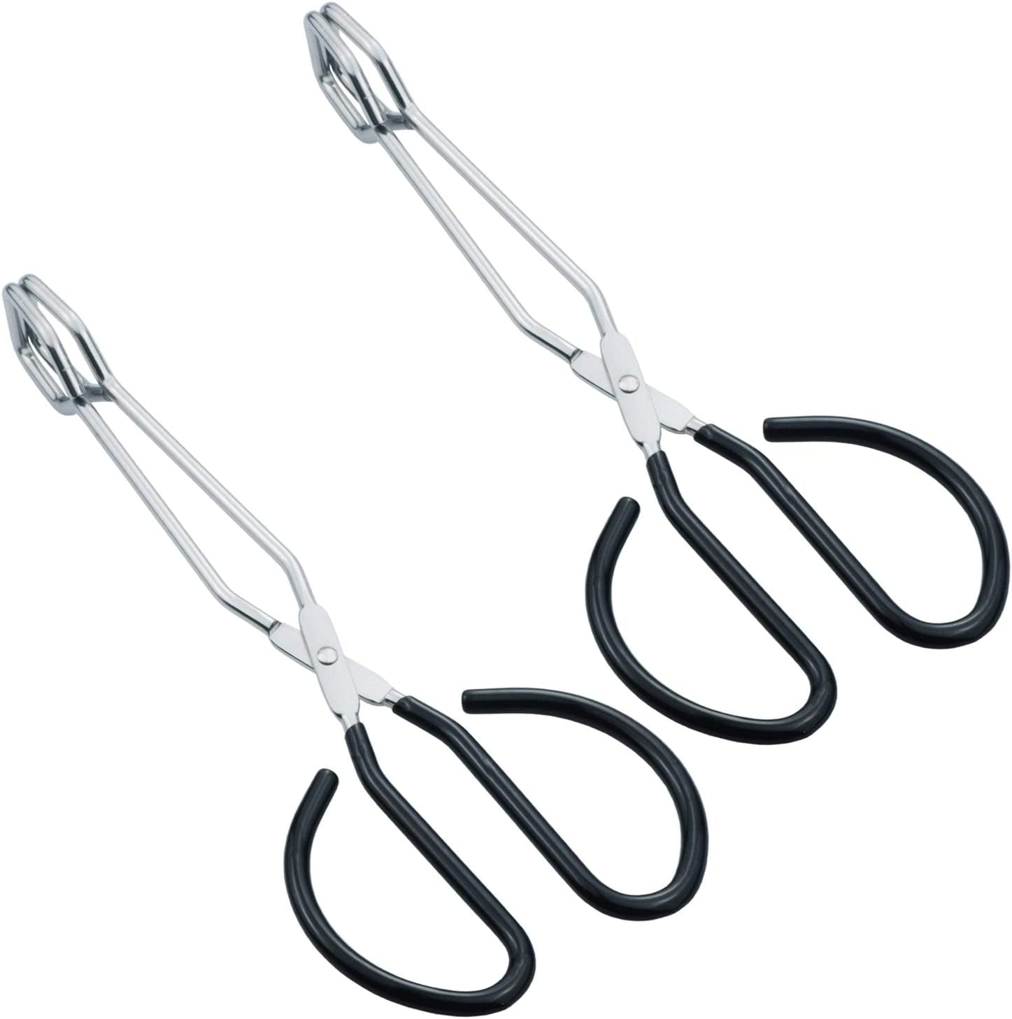 Stainless Steel Scissor Tongs Grilling Tongs 10-Inch Scissor Cooking Tongs, Set of 2