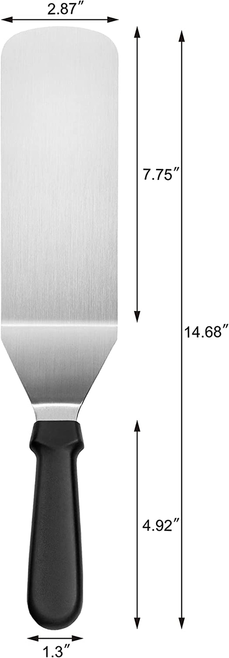 New Star Foodservice 36190 Plastic Handle Flexible Grill Turner/Spatula, 14.5-Inch, Black