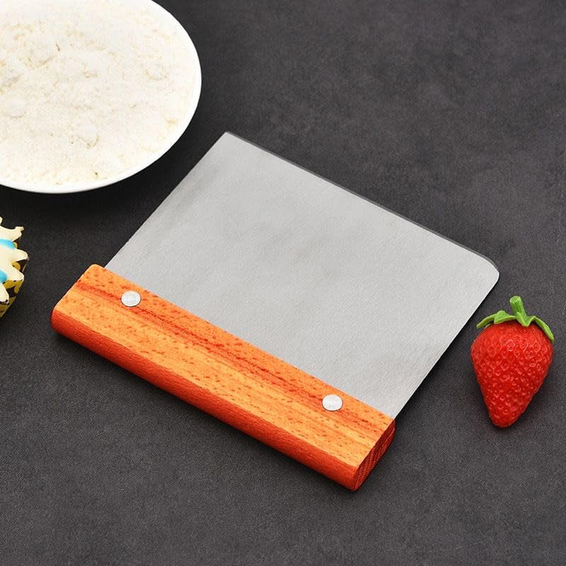 KLAQQED Spatula, Metal Spatulas Set, Stainless Steel Spatula, Fish Spatula Turner Cooking BBQ Grill Griddle Spatula, Metal Spatula for Cast Iron Skillet, Small Wide Kitchen Spatulas ​With Wood Handle