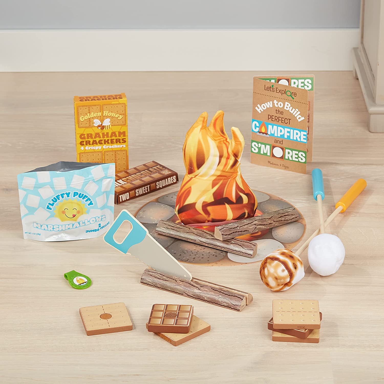 Melissa & Doug Let'S Explore Campfire S'Mores Play Set - Play Campfire Sets for Kids Ages 3+