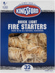 Quick Light Fire Starters | Wooden Fire Starters Made with All Natural Hardwood for Grilling, Campfires, & Outdoor Fireplaces | 32 Count Fire Starter Rolls